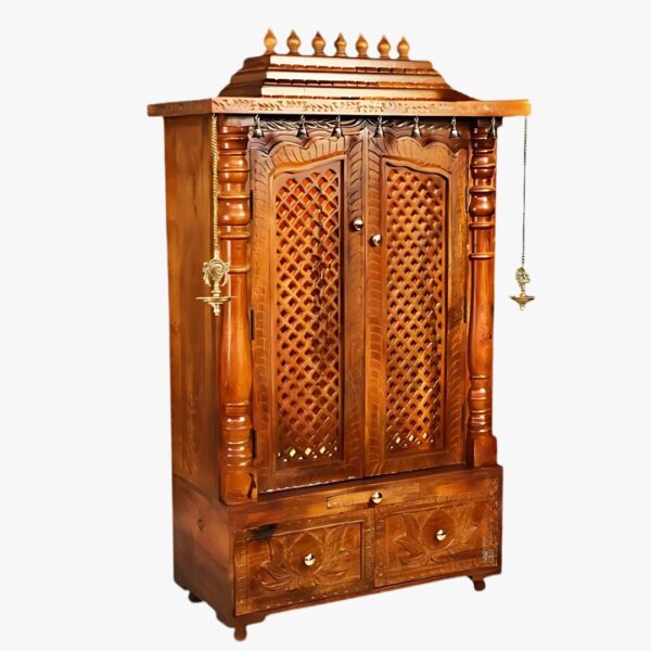 Wooden Home Temple in South Indian Designer Mandir