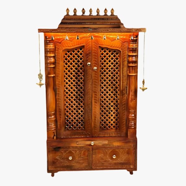 Wooden Home Temple in South Indian Designer Mandir