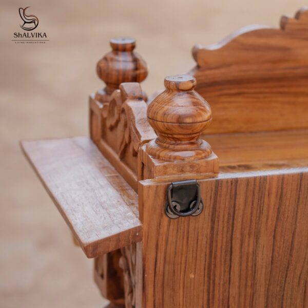 Wooden Mandir Design for Home Wall Mounted