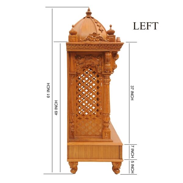Wooden Pooja Mandir Design – Handcrafted Teak Finish Temple by Shalvika Living