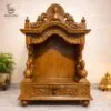 Wooden Small Temple Design for Puja Room by Shalvika Living