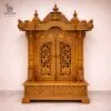 Wooden Temple for Home Design with Door By Shalvika Living Innovations