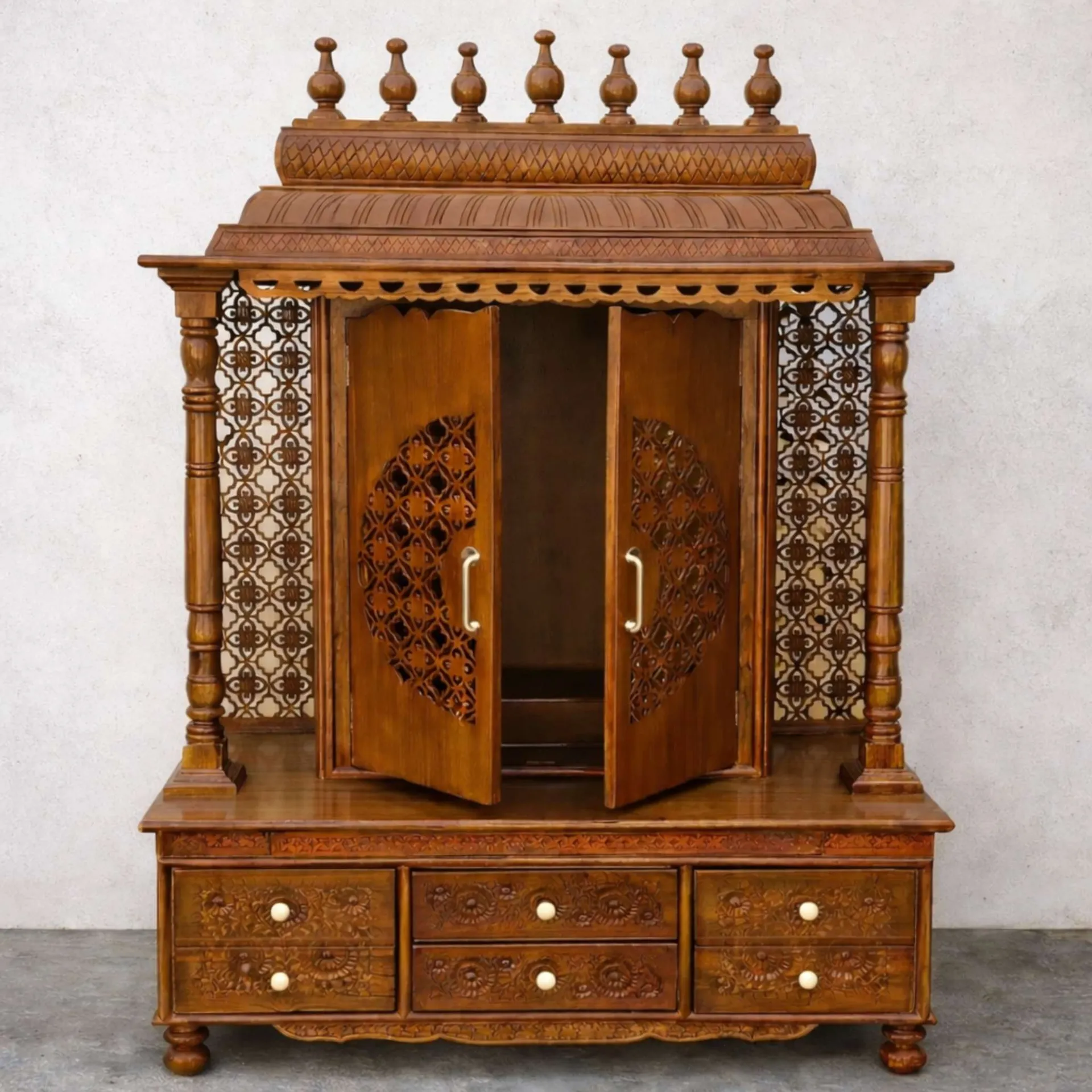 Wooden Venkateshwar Temple for Home